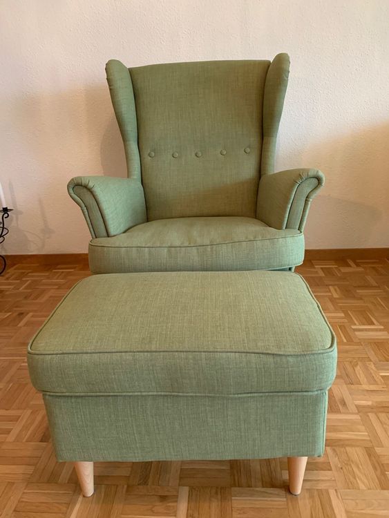 IKEA Sessel inkl. Hocker grün | Kaufen auf Ricardo