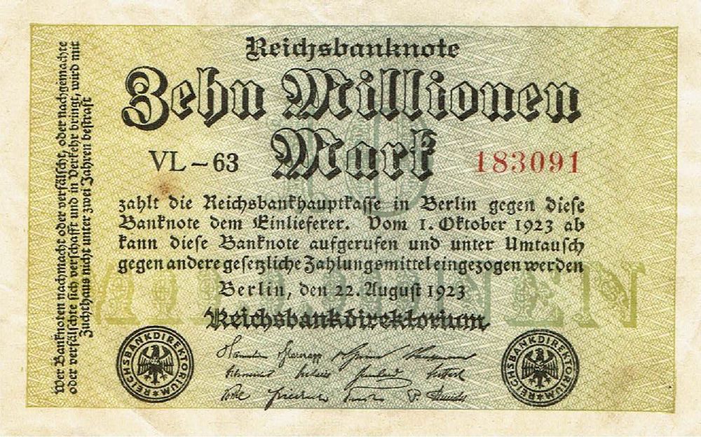 Berlin 10 Mio Mark Ss 1923 Serie Vl 63 Kaufen Auf Ricardo