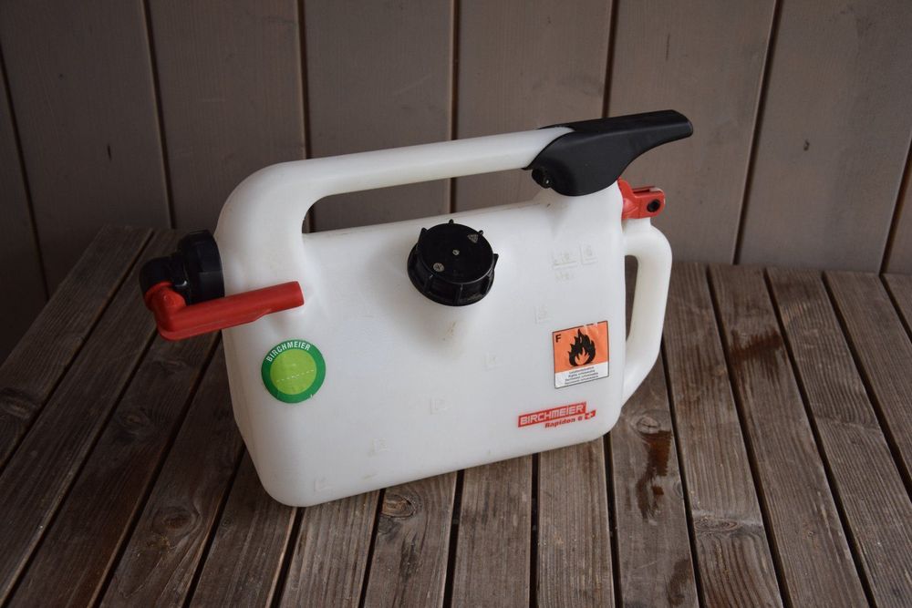 Tanica Per Benzina Birchmeier Rapidon 6 Da 6 Litri - Con Pulsante Dosatore Per Rifornimento Facile E Pulito