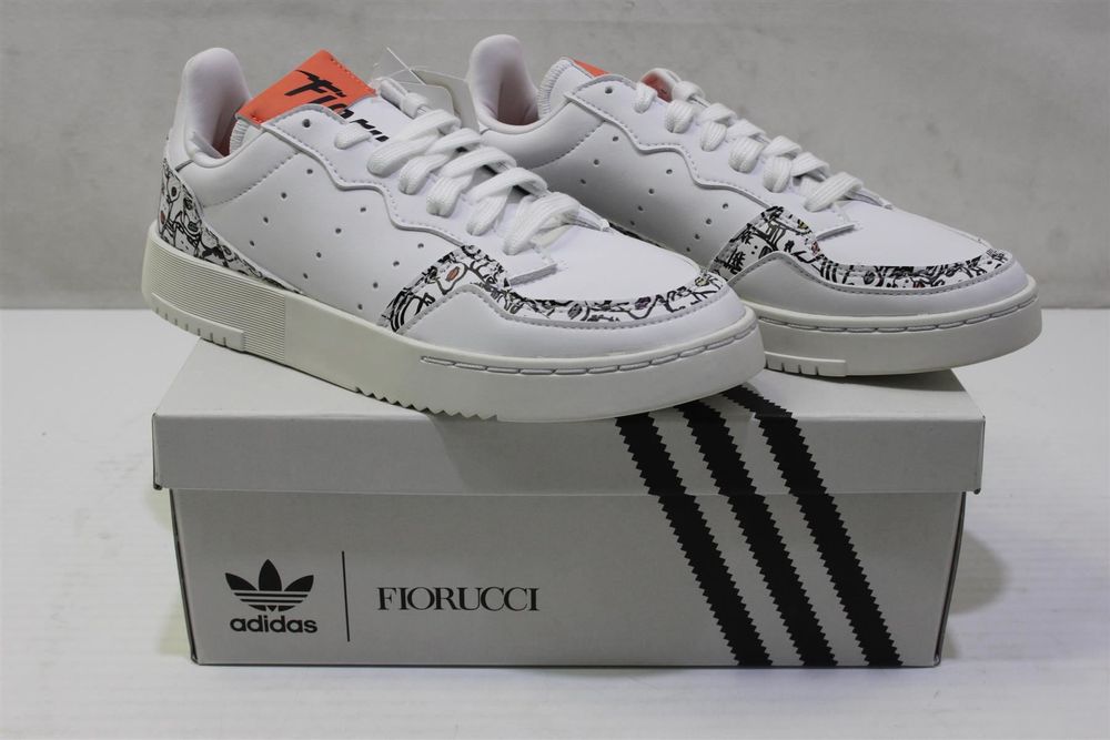 adidas originals x fiorucci supercourt trainers in white