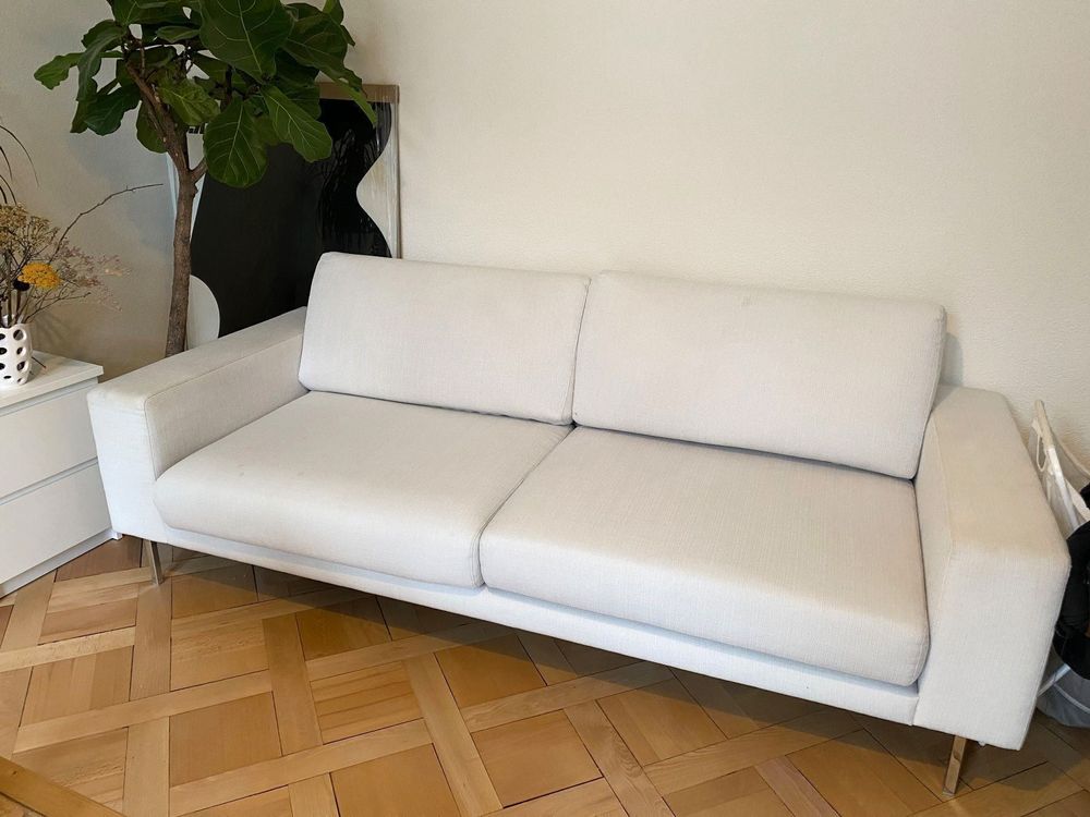 Bequemes Sofa Textilsofa 3 Plätze Beige | Kaufen auf Ricardo