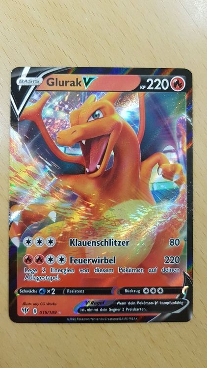 Pokémon-Karte Glurak V | Kaufen auf Ricardo