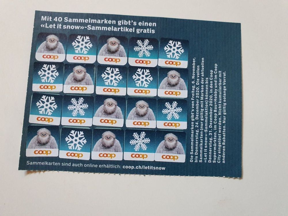 COOP LET IT SNOW 1 VOLLE KARTE | Kaufen auf Ricardo