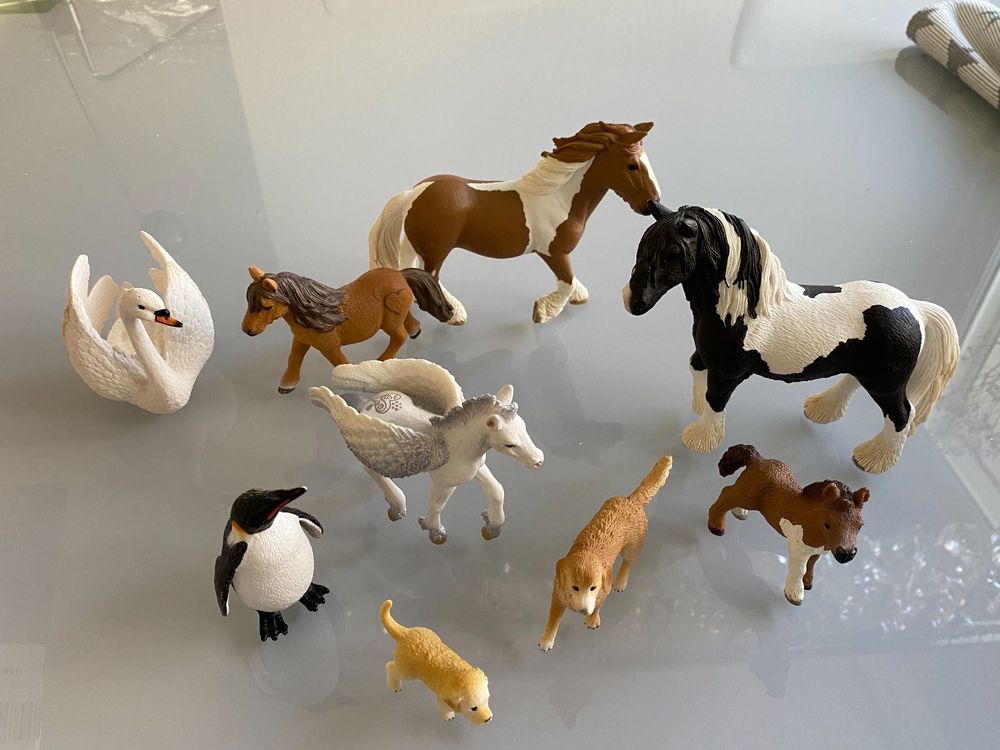 9 Schleich Tiere ( Pferde, Hunde&hellip;) Kaufen auf Ricardo
