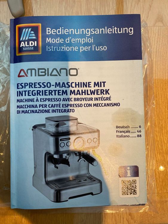 Mahlwerk maschine integriertem Ambiano mit espresso