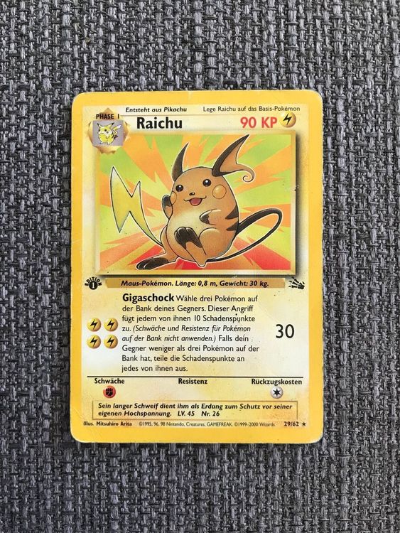 Pokemon Karte Raichu 1st Edition | Kaufen auf Ricardo