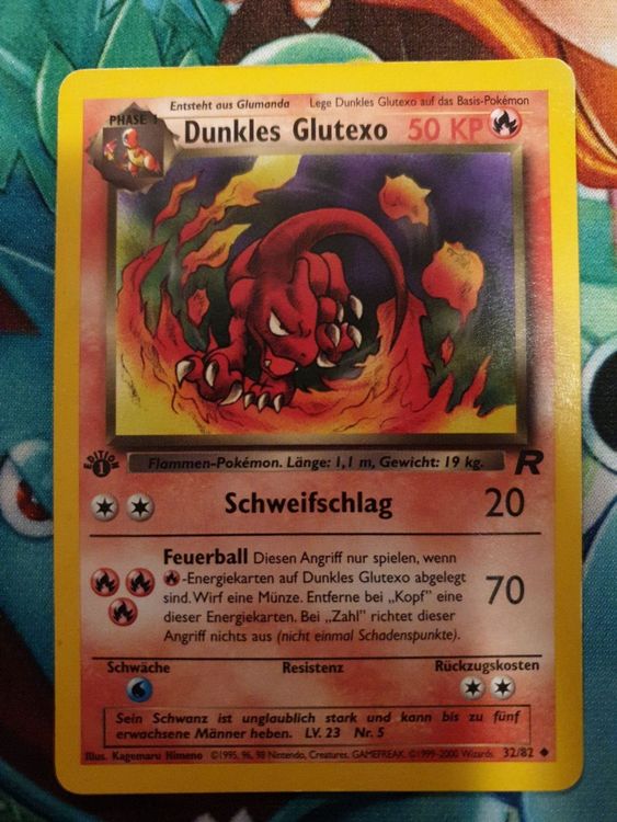 Pokemon Karte dunkles Glutexo 1. Edition | Kaufen auf Ricardo