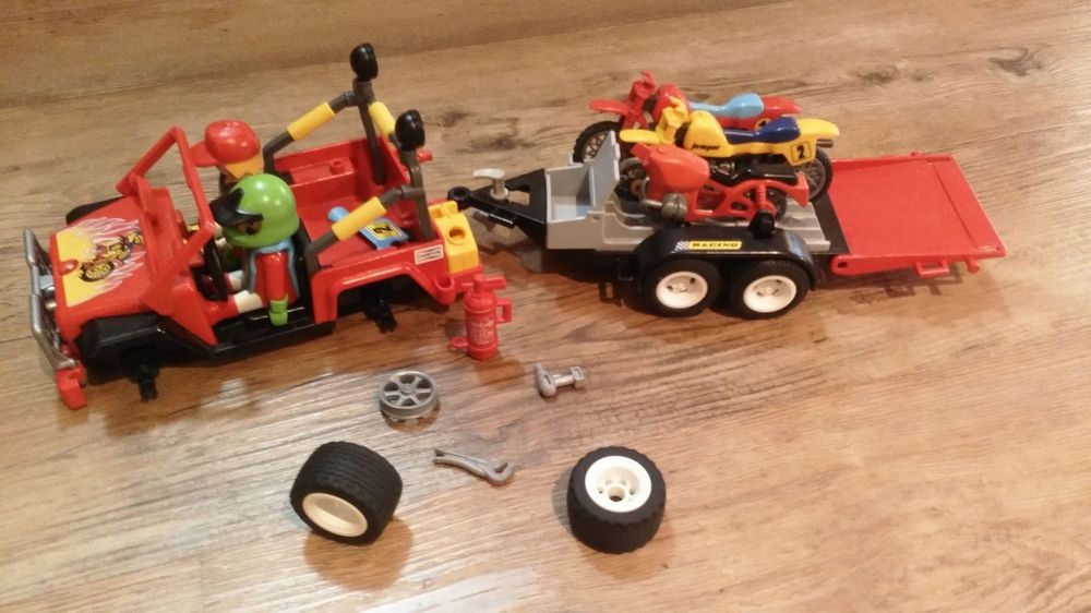Playmobil Jeep mit Motorradanhänger Kaufen auf Ricardo