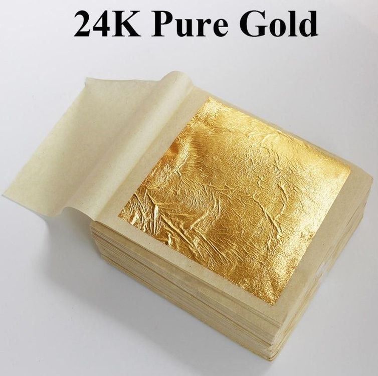 Blattgold 24 Karat 4.5x4.5cm - 50 Folien | Kaufen auf Ricardo