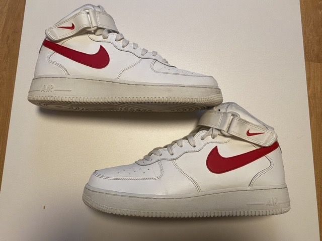 Nike Air Force 1 Mid Sail/Red, 44.5 | Kaufen auf Ricardo