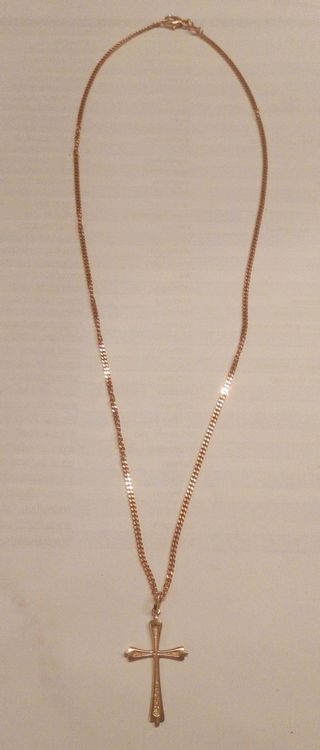 Halskette Kette Kreuz 18k 750 Gold Kaufen Auf Ricardo