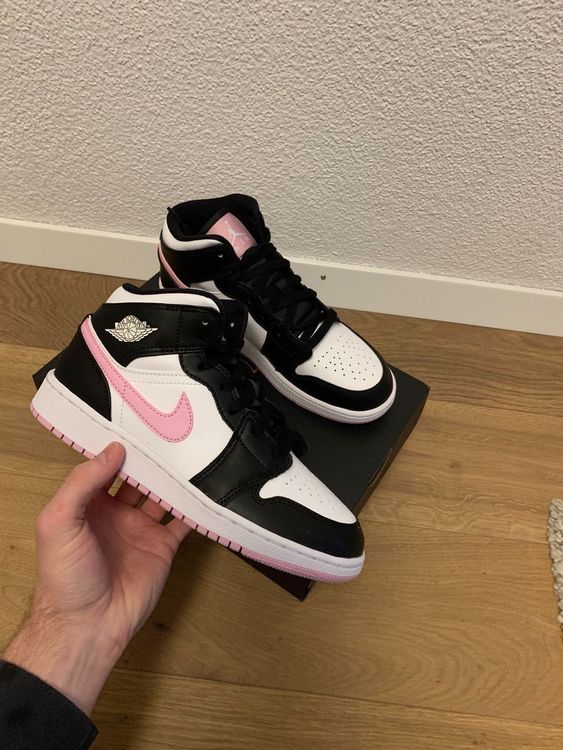 Jordan 1 Mid White Black Pink 36 | Kaufen auf Ricardo