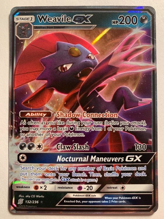 Weavile GX 132/236 - Holo - Near Mint | Kaufen auf Ricardo
