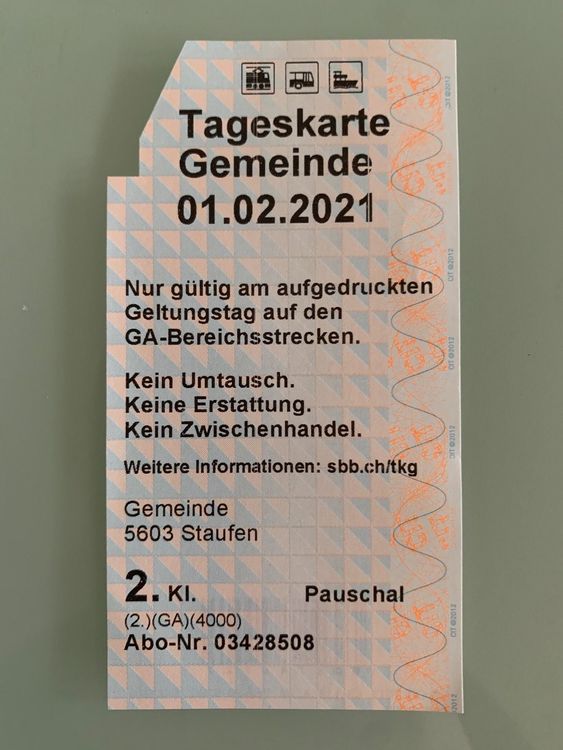 Tageskarte Gemeinde 01.02.2021 | Kaufen auf Ricardo