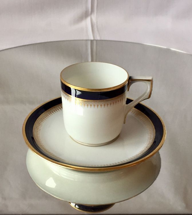 Hutschenreuther Mokkatasse Espressotasse Art Deco Goldrand Acheter