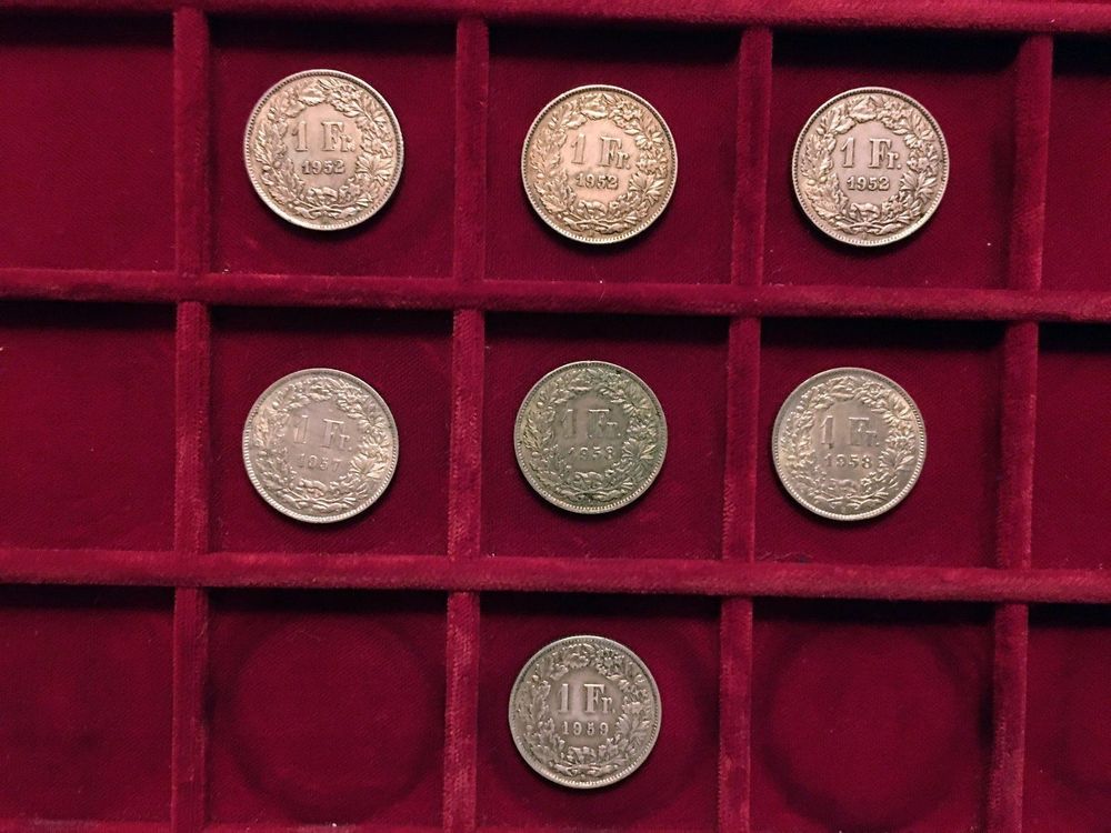 1 Fr. 1952/1952/1952/1957/1958/1958/1959 Kaufen auf Ricardo
