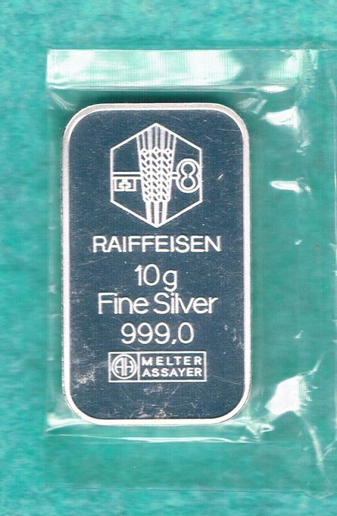 10 GRAMM SILBERBARREN, RAIFFEISEN | Kaufen auf Ricardo