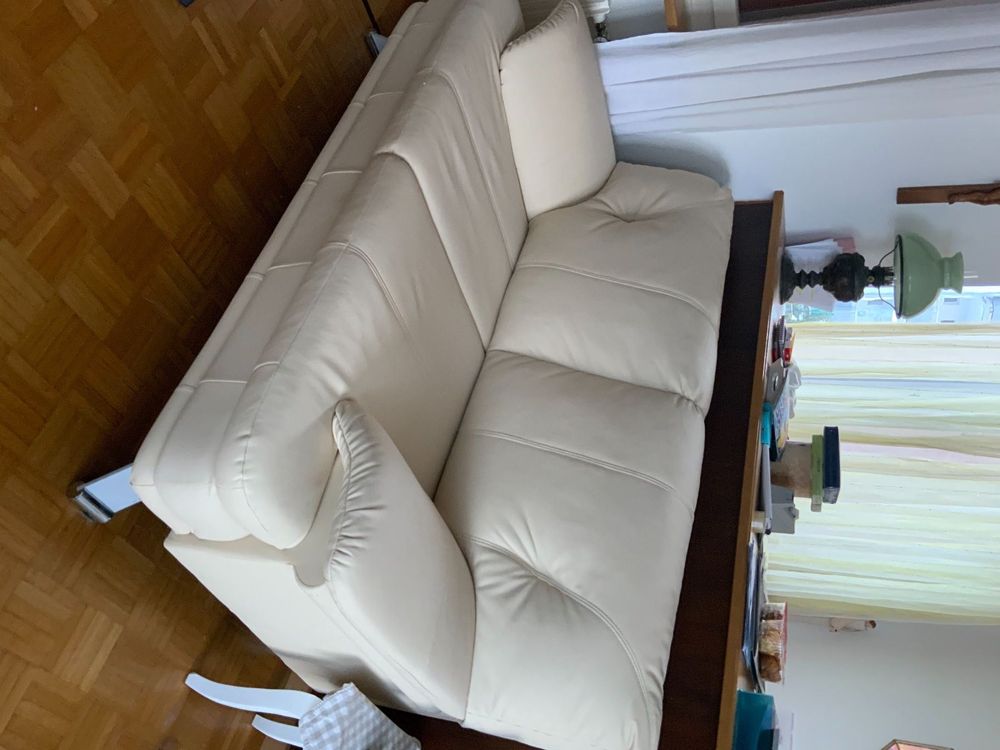 Sofa Beige Kunstleder Kaufen auf Ricardo