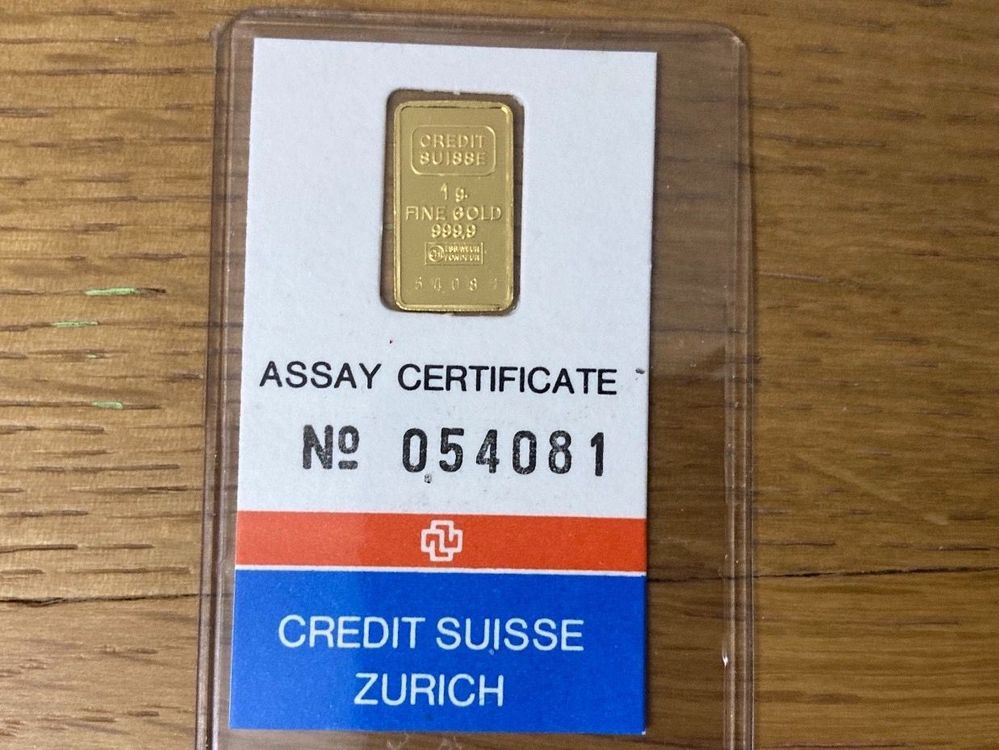 Goldbarren bei der Credit Suisse Kaufen: Sicherheit und Vertrauen