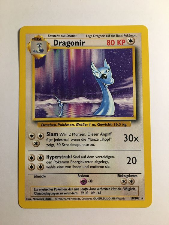 Pokémonkarte Dragonir Nr. 18/102 | Kaufen auf Ricardo