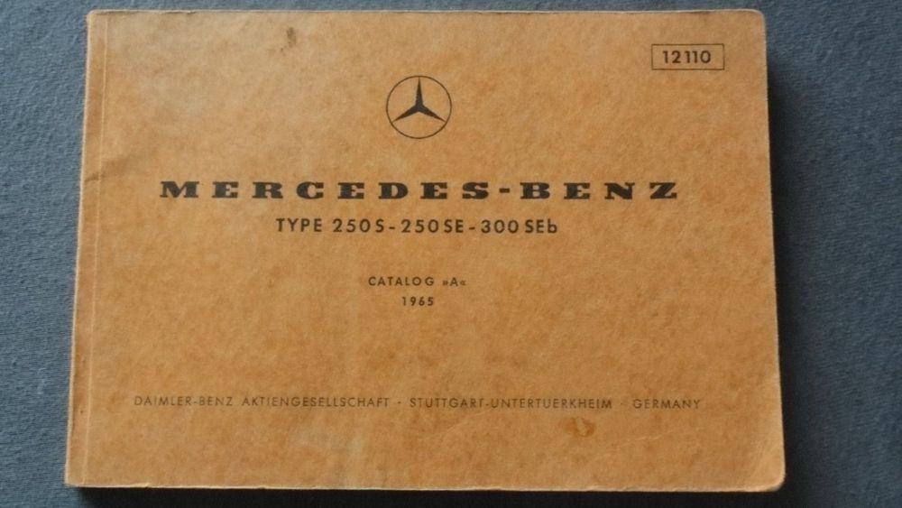 Mercedes-Benz Katalog "A" 1965 (250S) | Kaufen auf Ricardo