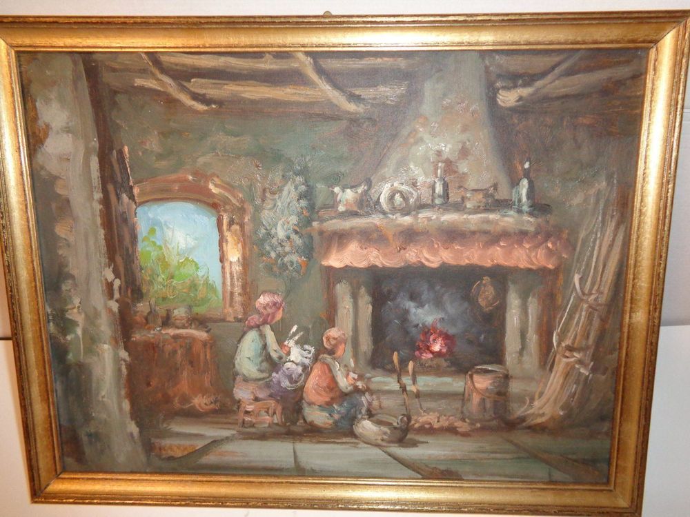 GEMÄLDE AM KAMIN | Kaufen auf Ricardo