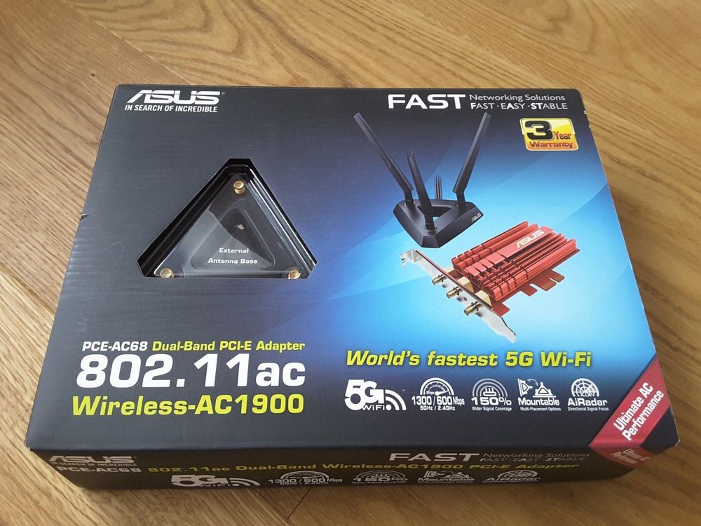 Asus pce ac68 утилита для настройки