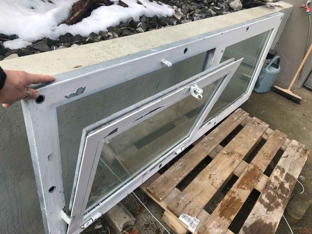 MEALIT Kellerfenster 79x59cm | Verzinkter Stahl Einbruchhemmend Doppelflügel