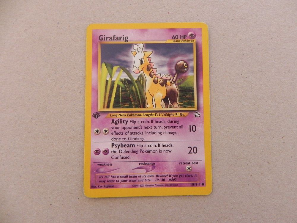 Basic Pokémon 1. Edition Girafarig HP | Kaufen auf Ricardo