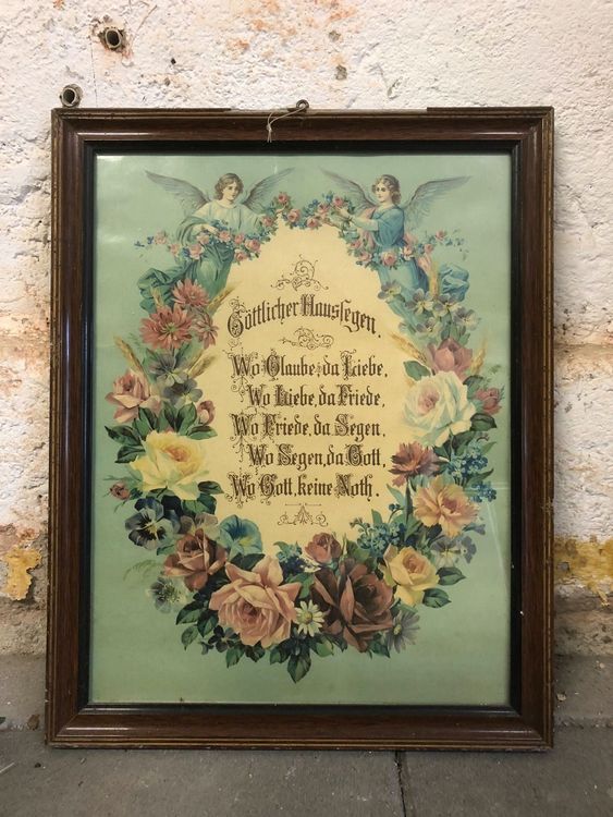 Engelbild, Heiligenbild mit Spruch Kaufen auf Ricardo