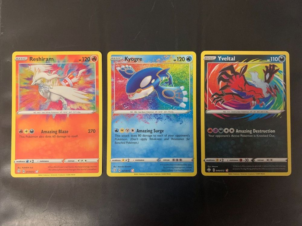 Reshiram Kyogre Yveltal Amazing Rare Set | Kaufen auf Ricardo