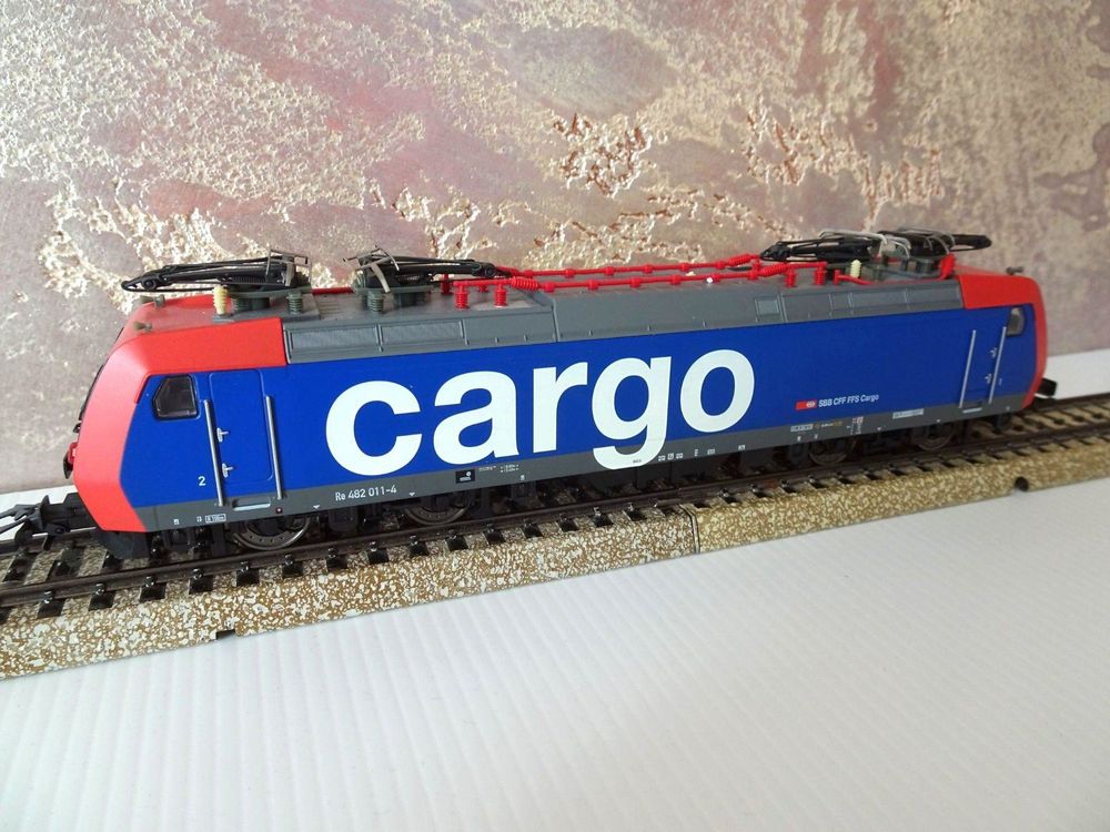 Märklin 36851 Locomotive Électrique SBB CFF FFS Cargo Série 482 – H0 Analogique (Occasion, Comme Neuve, Transformée En 2 Rails)