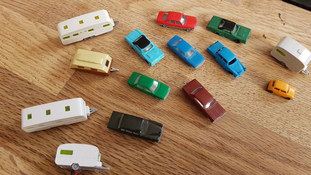 Lot de véhicules camion, remorque, voiture, Roco, Herpa, Brekina, Eko Métal