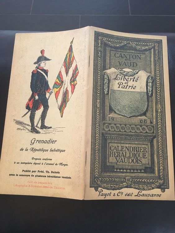 Calendrier héraldique vaudois 1908 | Kaufen auf Ricardo