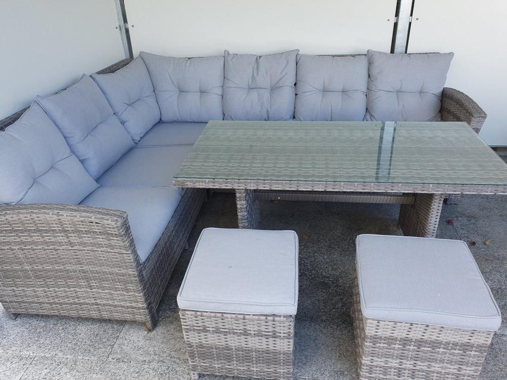 Garten Essgruppe / Lounge Rattan Grau Kaufen auf Ricardo