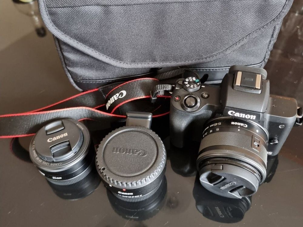 Canon Eos M50 Mit Adapter Objektiven Kaufen Auf Ricardo