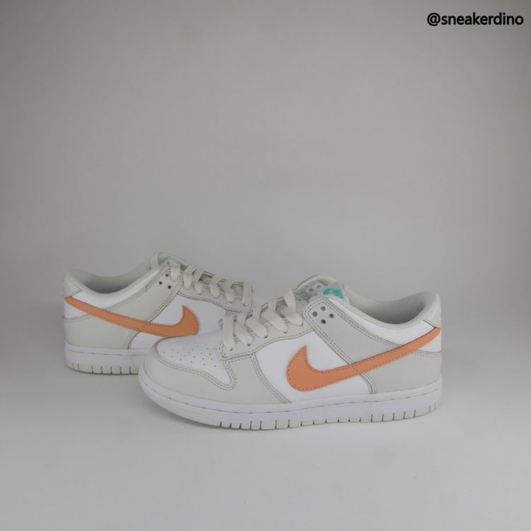 dunk low white bone peach aqua