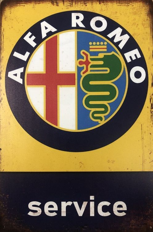 Alfa Romeo Blechschild Metallschild Sign 1