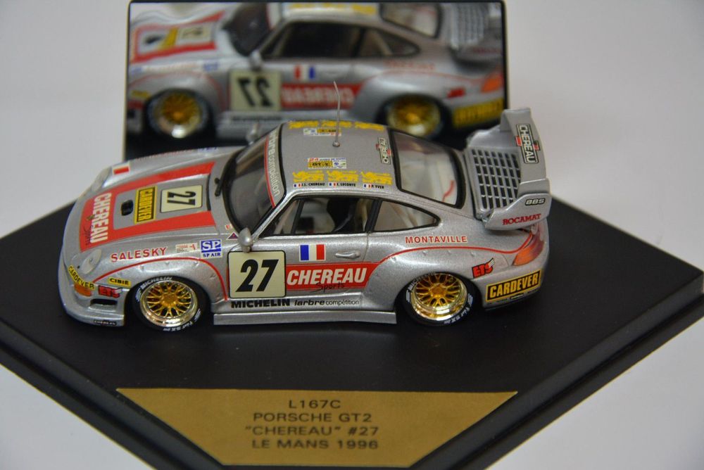 Autocollants Porsche 911 GT2 Le Mans 1996 - échelles 1:18 à 1:43, Pour Maquettes