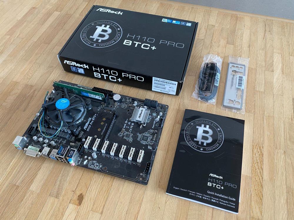 Asrock h110 pro btc подключение питания