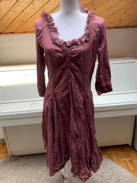 Robe Mais Il Est Ou Le Soleil Taille 38-40 (marquée 42) - Beige, Longueur Genou, Occasion Très Bon état