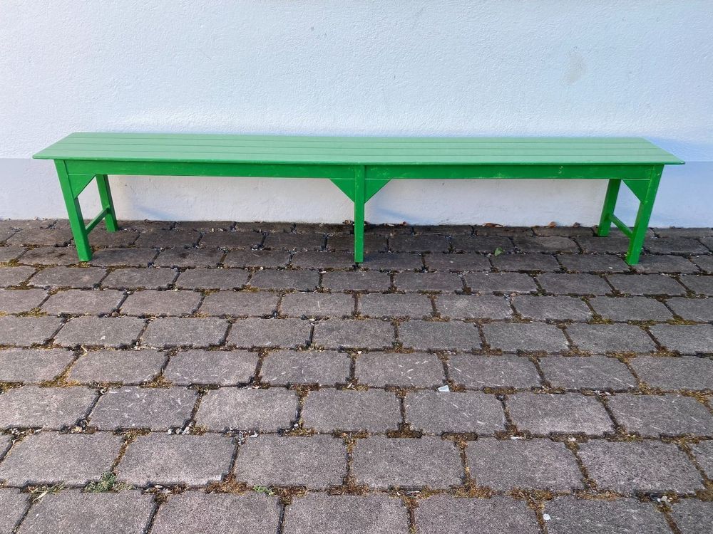 Schöne GRÜNE Holzbank 260 cm lang | Kaufen auf Ricardo