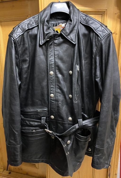 harley davidson lederjacke grau