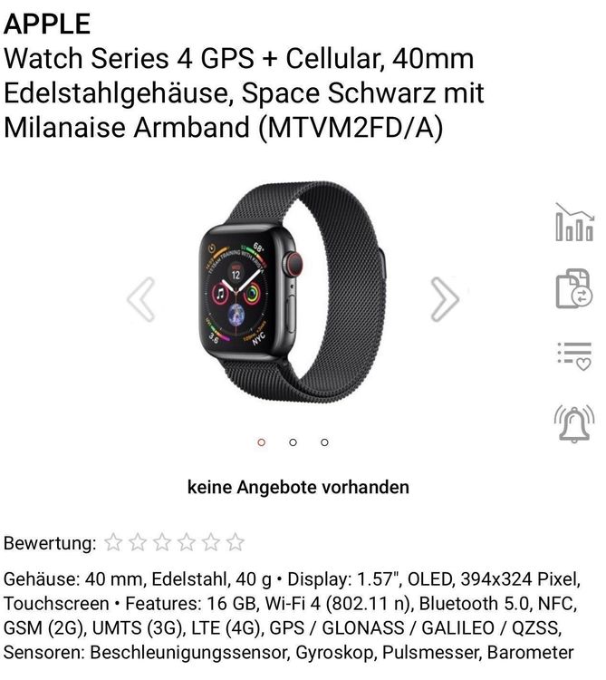 Apple Watch Series 4 40mm Cellular + GPS | Kaufen auf Ricardo