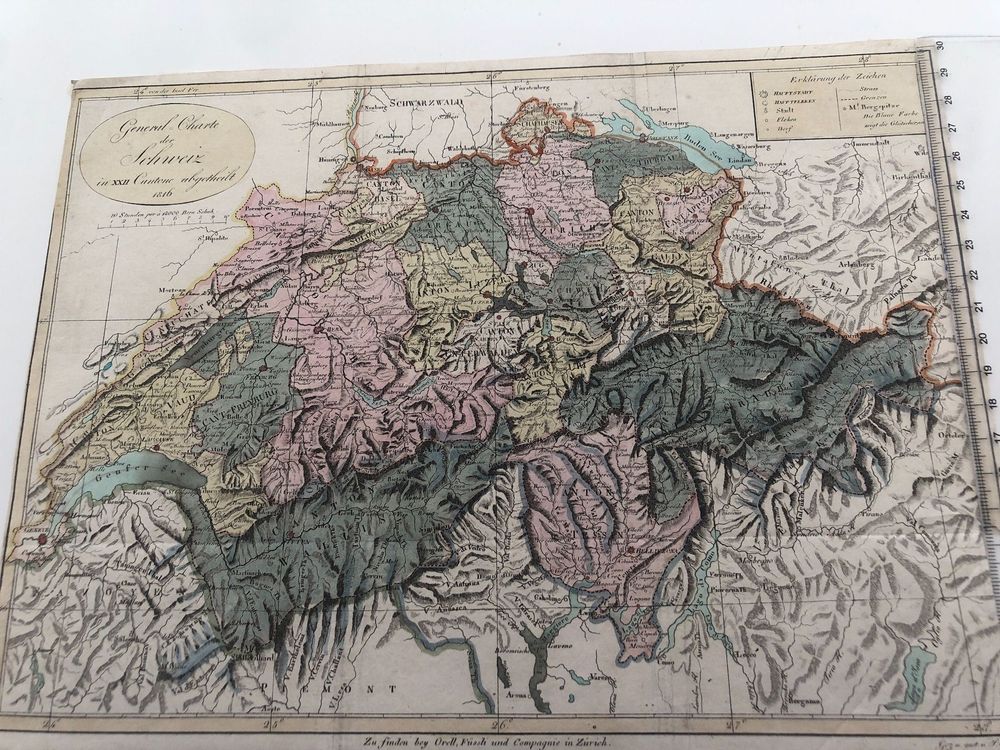 Historische Karte der Schweiz 1816 | Kaufen auf Ricardo