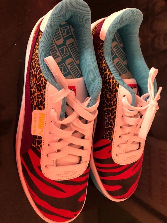 puma basket platform leopard