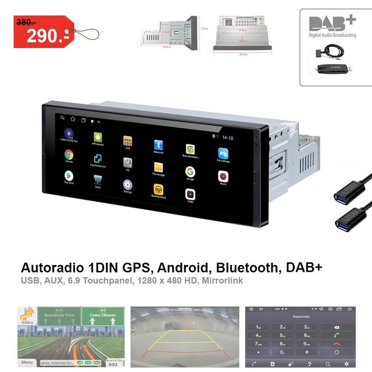 1 din autoradio mit navi und dab  test