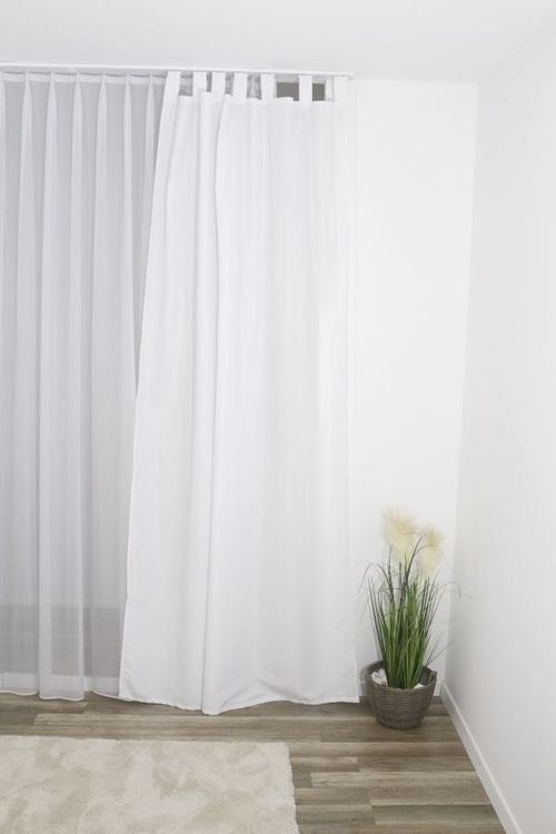 vorhang wei� blickdicht 3m