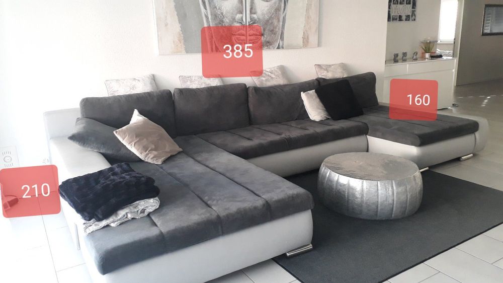 Wohnlandschaft xxl sofa mit bettfunktion Kaufen auf Ricardo