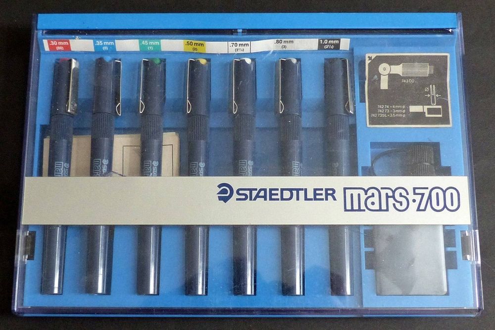 STAEDTLER Mars 700 SET 7 RAPIDGRAPH TECHNICAL DRAWING PENS Kaufen auf